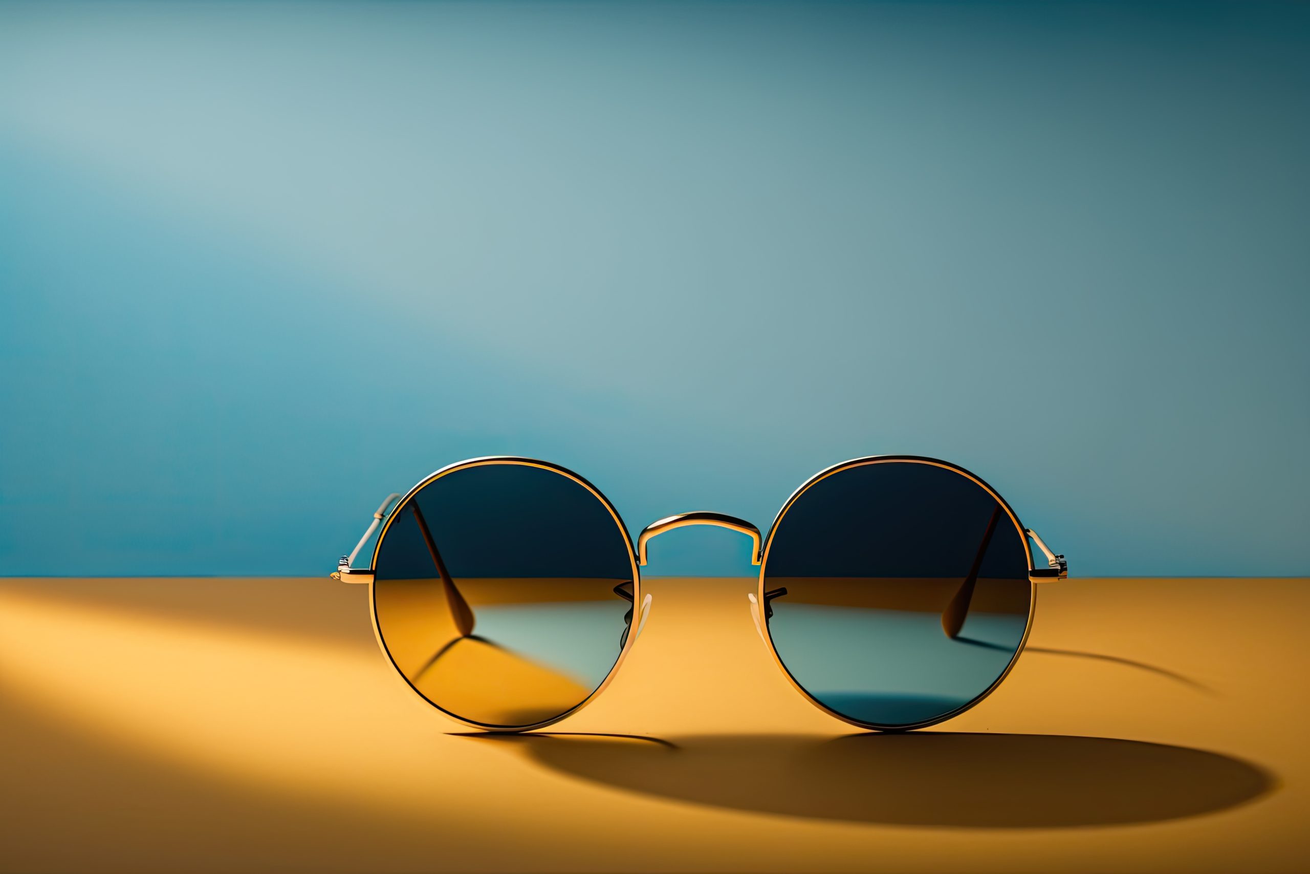 pair-sunglasses-with-blue-background